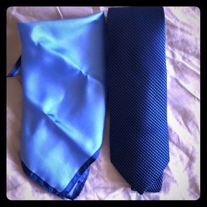 Michael Kors tie and handkerchief